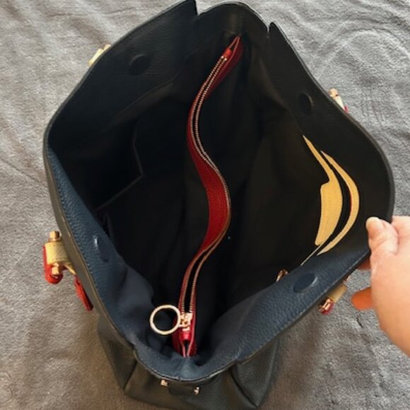 Hilfiger Blue Leather Tote - Picture 4 of 8